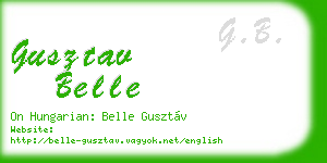gusztav belle business card